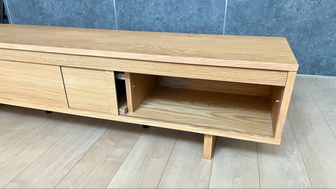 無印良品 オーク材 ＡＶラック テレビボード 薄型 150cm<廃盤品>