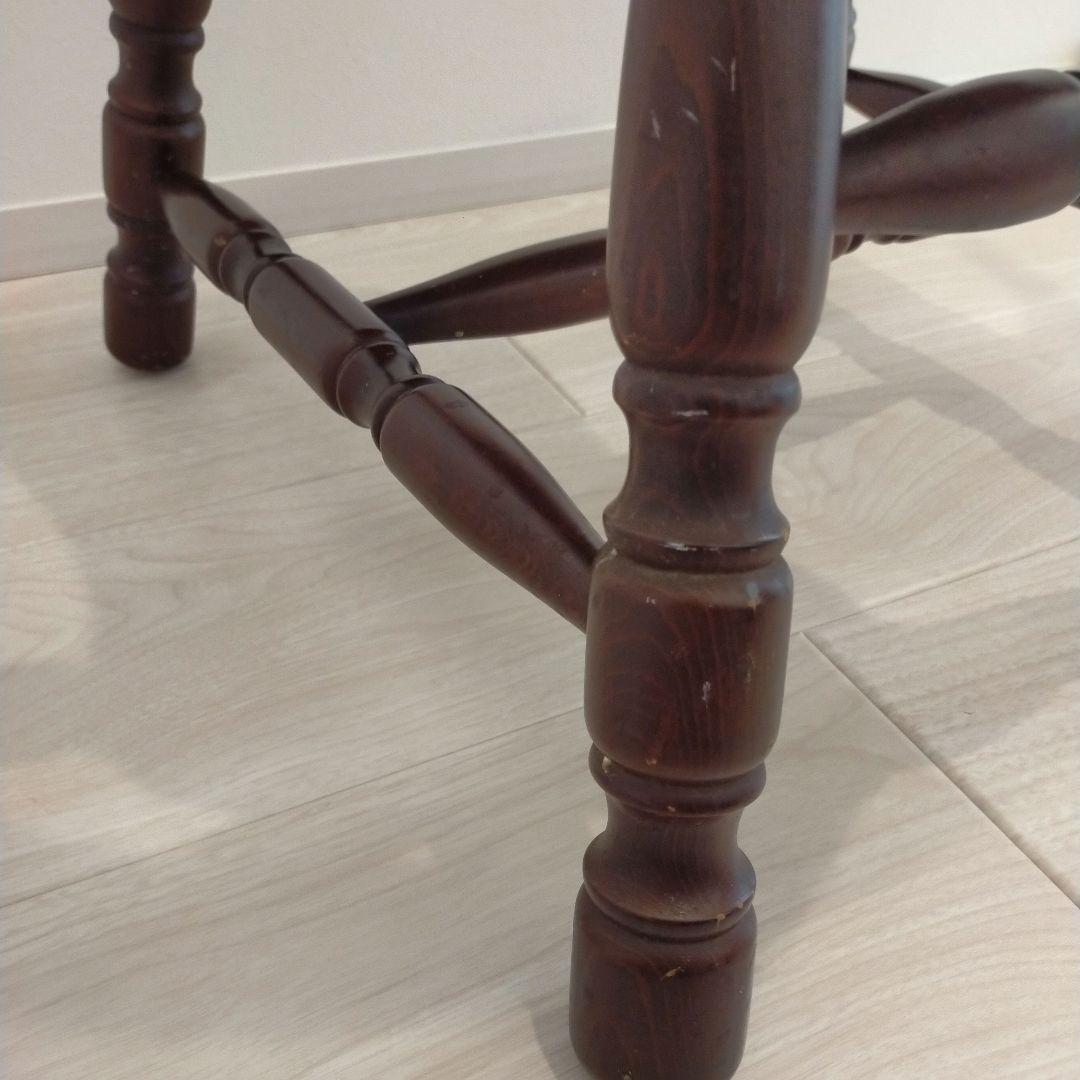 かしわ　柏木工　ビンテージ　ダークブラウン 木製 スピンドルバックチェア