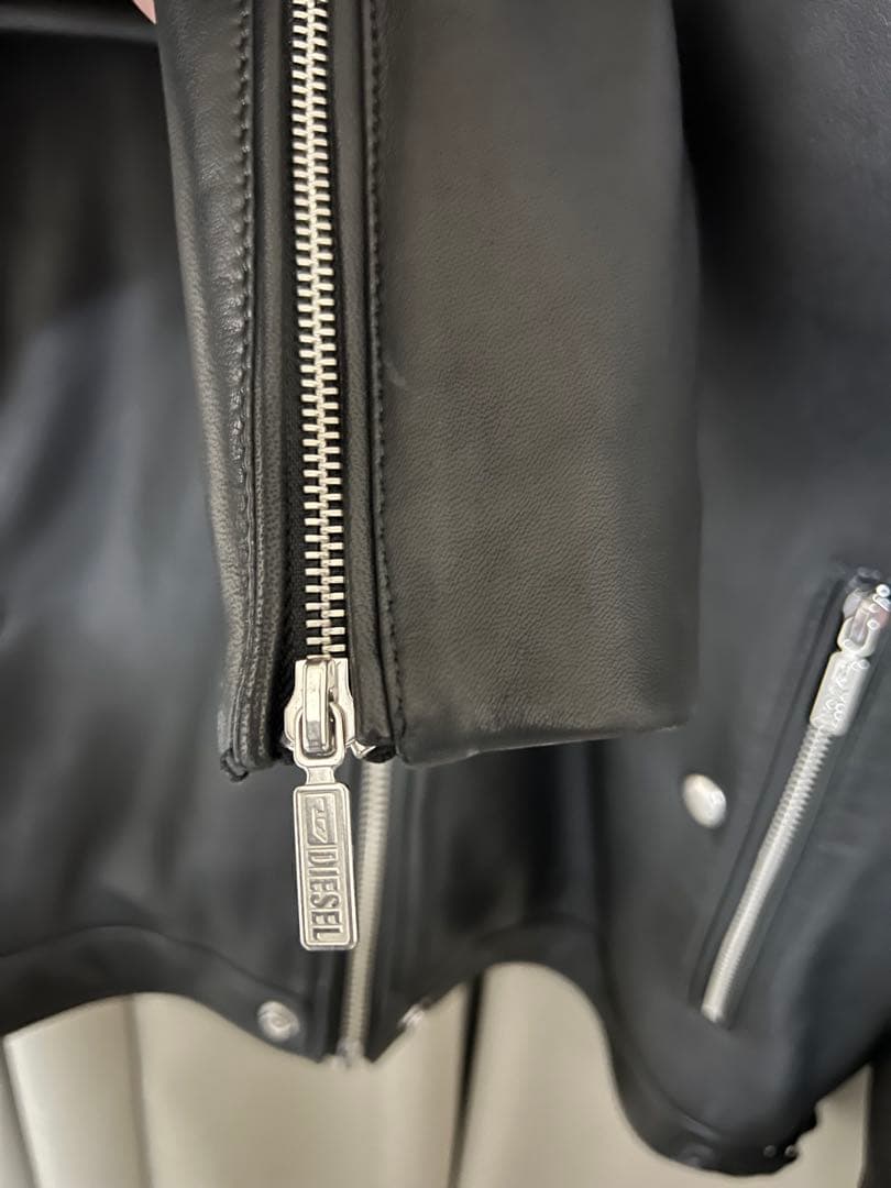 DIESEL シングルライダースジャケット ラムレザー