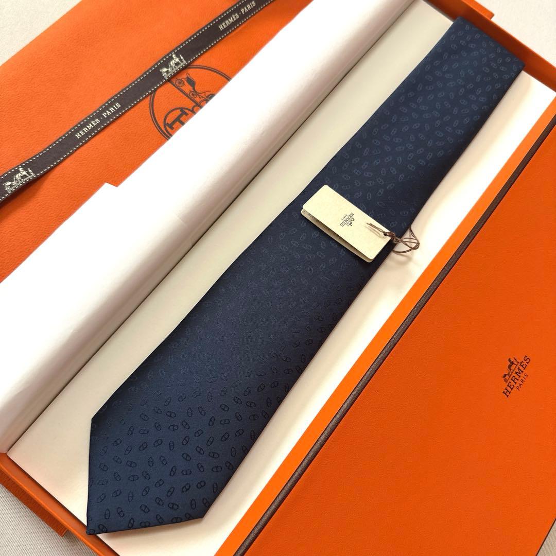エルメス ネクタイ H織りタイ《ファソネ・マイヨン》新品 未使用