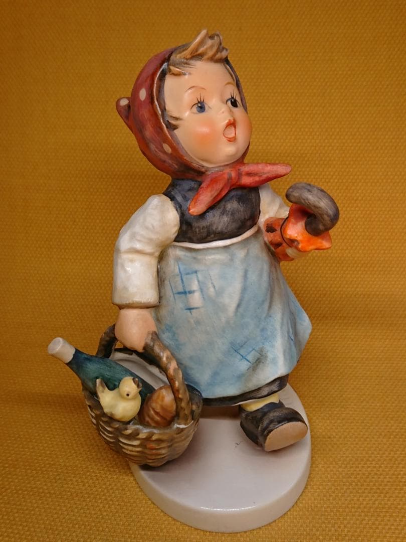 【美品】人形　西ドイツ　色絵　陶器　置物　インテリア　工芸品　美術品　A2923