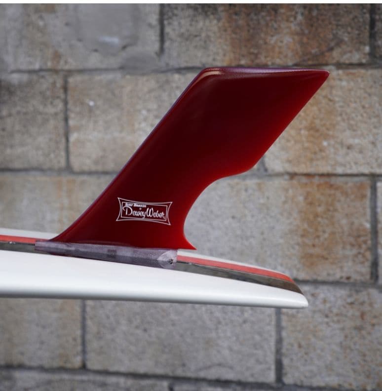 デューイウェーバー　ハチェットフィン　ロングボード　13インチ　赤　レッド　②