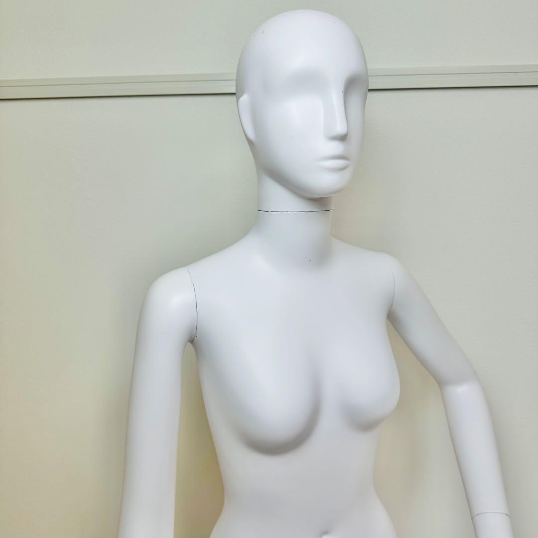 パールイデア 全身トルソー マネキン 女性 ホワイトマネキン 土台付き 高さ調