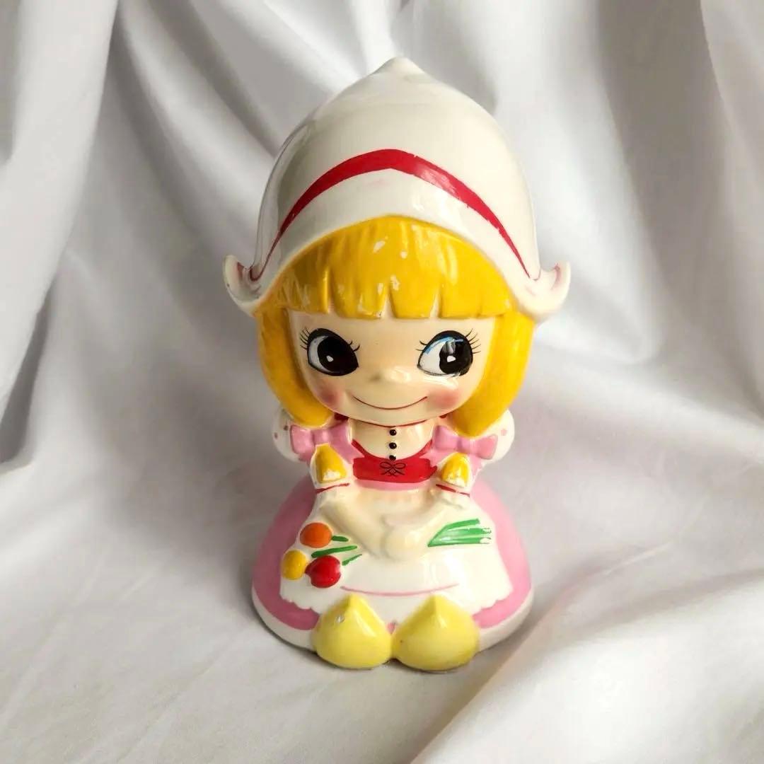 内藤ルネ RUNE 貯金箱 万国人形　貯金箱　スウェーデン　陶器 昭和レトロ