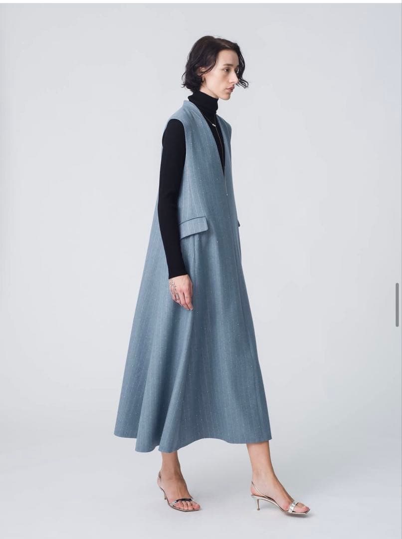 エブール　ラメ入ロングジャンパースカート　ワンピース