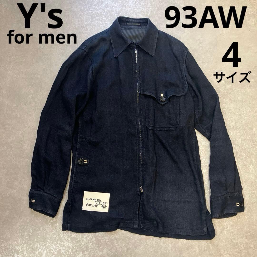 【93AW】Y's for men、ジップブルゾンコート、4サイズ