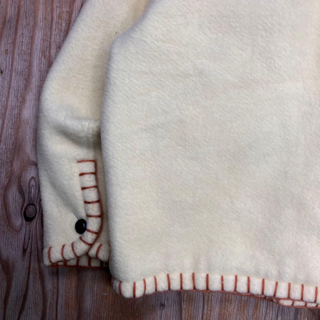 90s ウールブランケットステッチニットジャケット カウチン VINTAGE