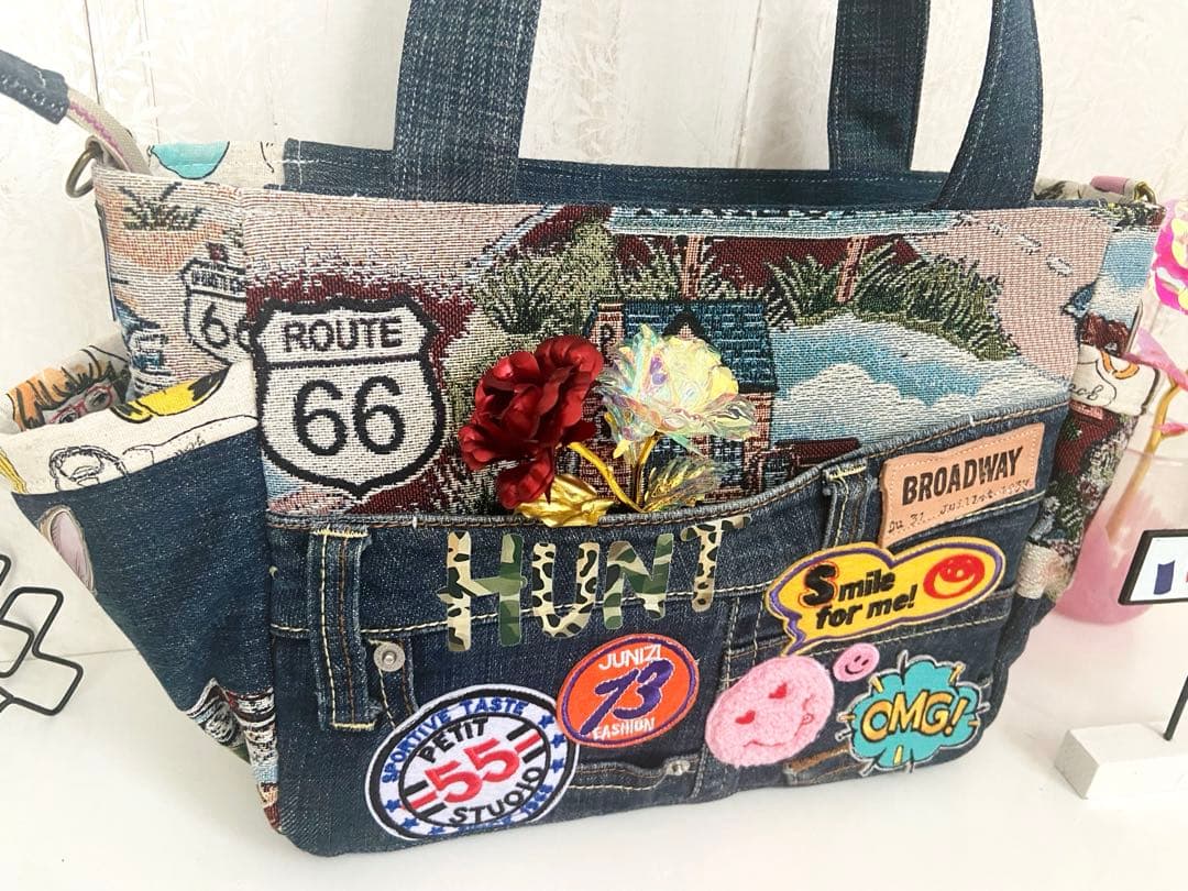 デニムリメイクバック　ブラコン×デニム