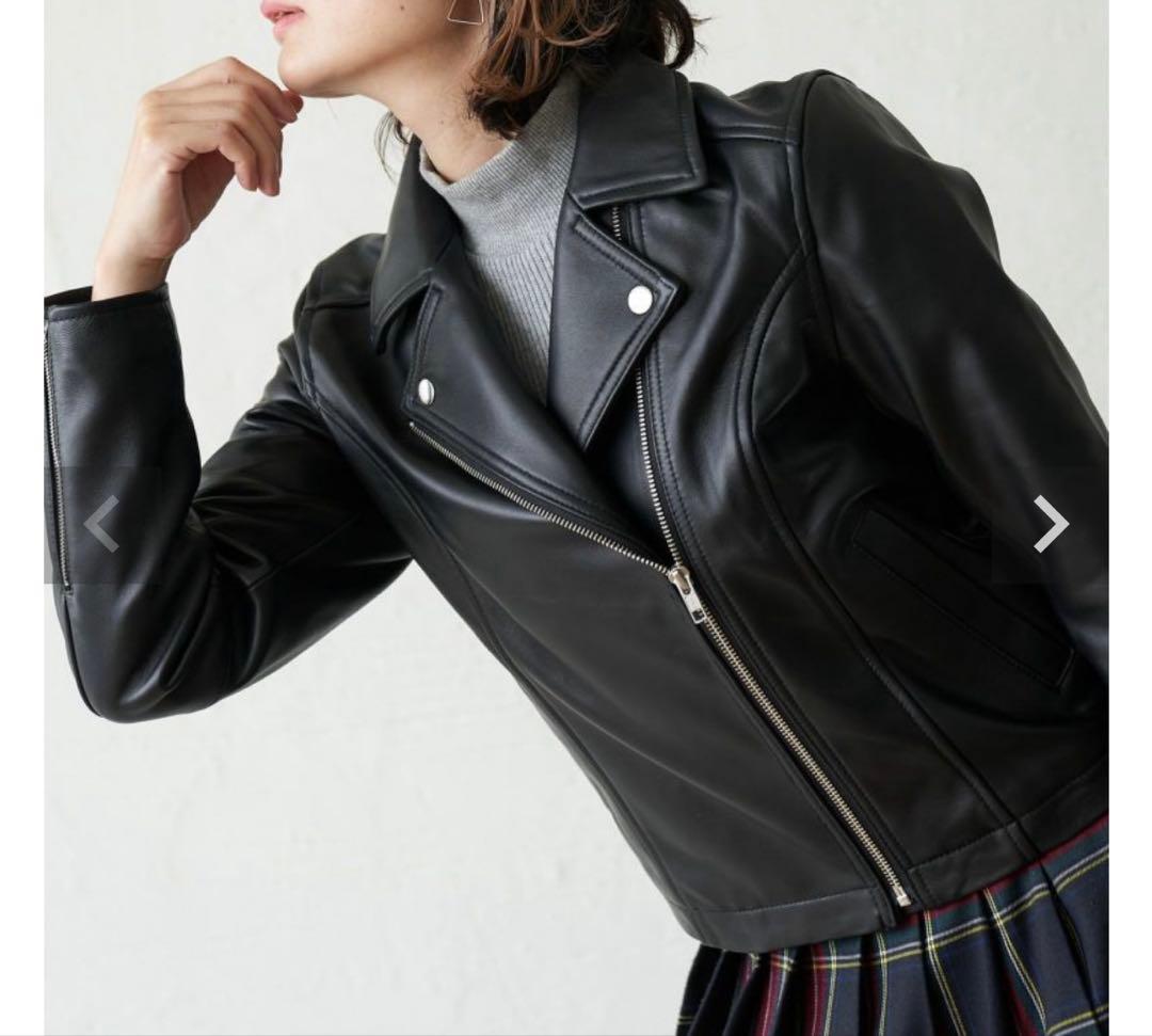 もりのがっこう ラムレザー ダブルライダースジャケット