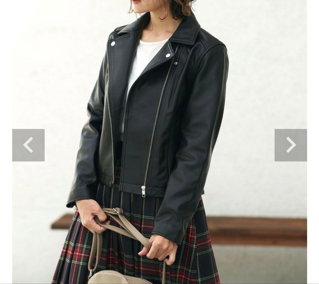 もりのがっこう ラムレザー ダブルライダースジャケット