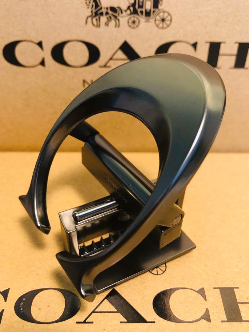 12月セールCOACHコーチ新品正規品リバーシブルレザーベルト　回転バックル2個