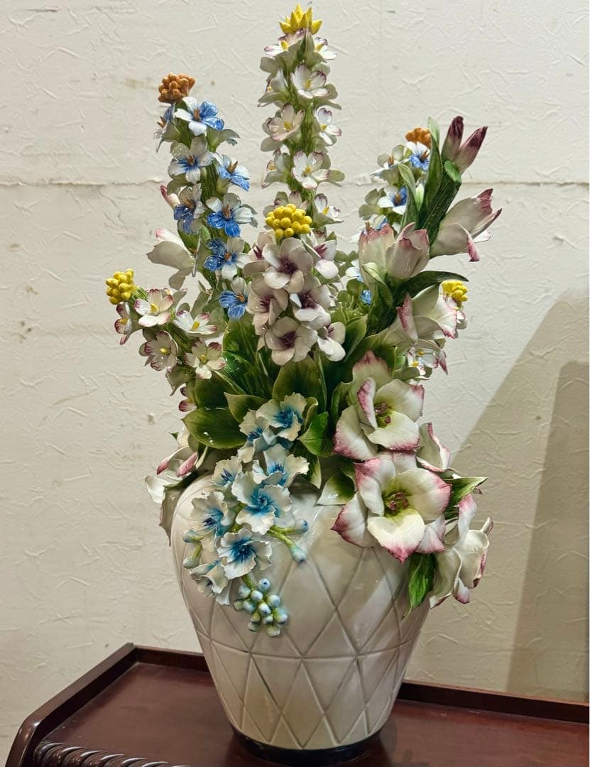 CAPODIMONTE 特大陶花 高さ69cm！豪華希少 イタリア製 高級陶器