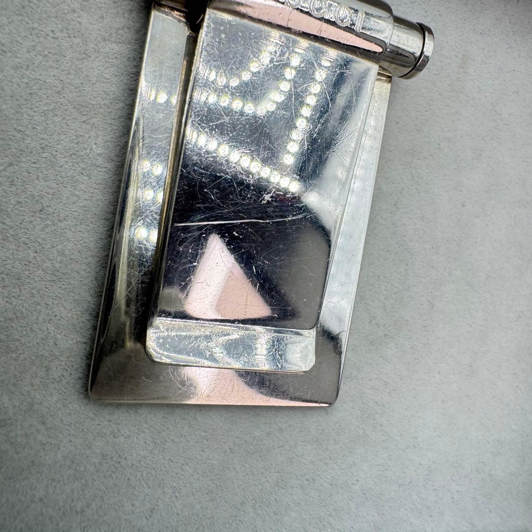 【ヴィンテージ】GUCCI マネークリップ　シルバー925 ロゴ