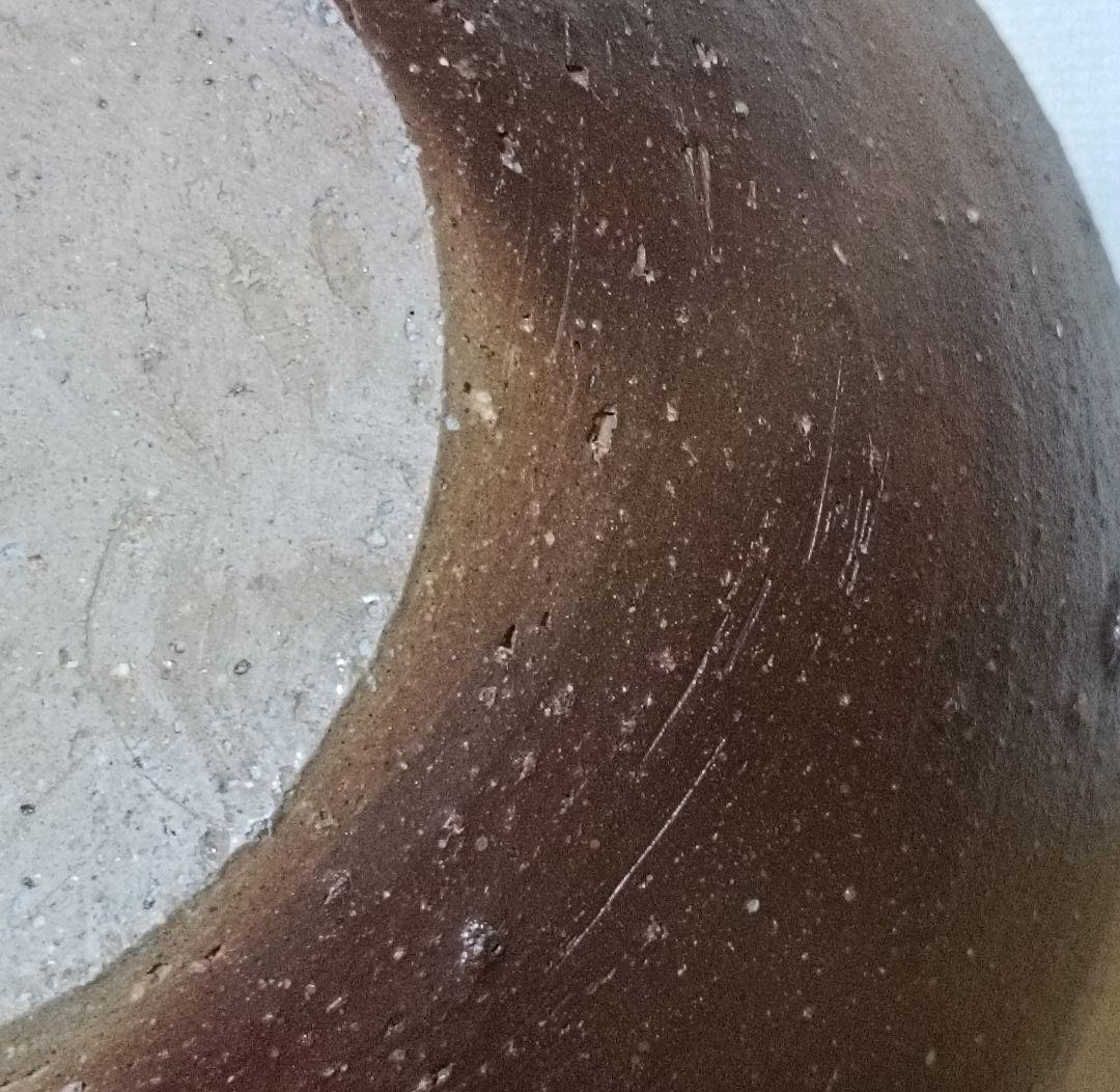 人間国宝　伊勢崎淳作　備前焼　緋襷かぶせ蕪花生　花入