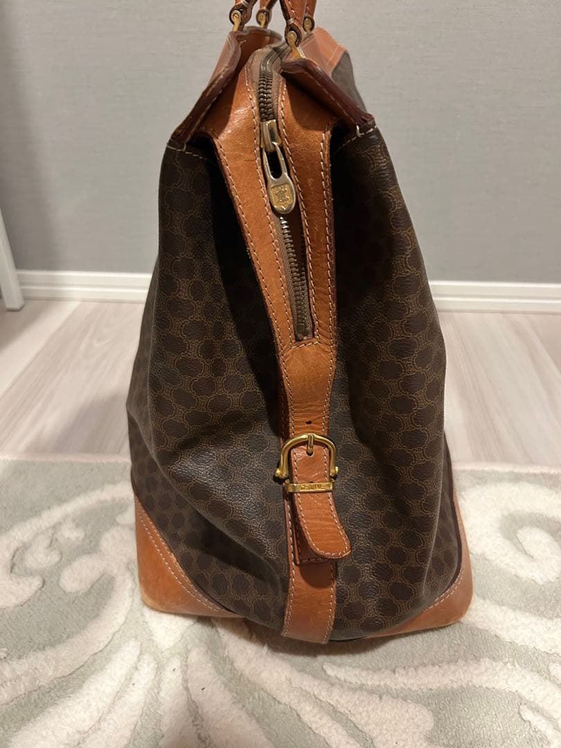 【極希少】セリーヌ マカダム柄 ボストンバッグ ヴィンテージ 大容量