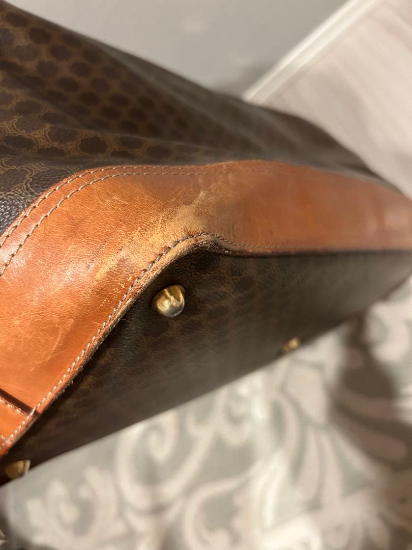 【極希少】セリーヌ マカダム柄 ボストンバッグ ヴィンテージ 大容量