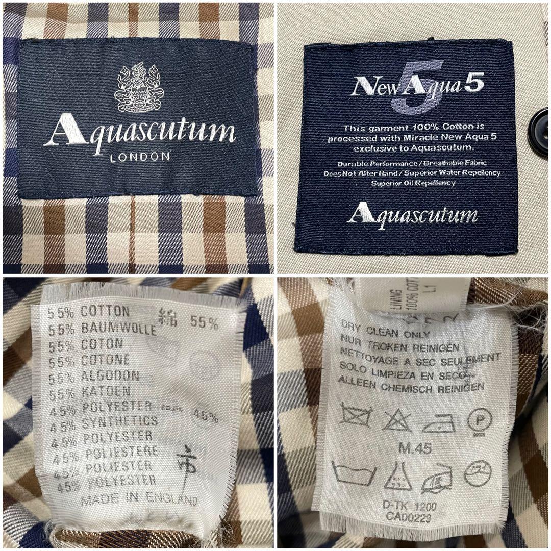 美品 XL相当⭐️アクアスキュータム トレンチコート ベージュ 英国製