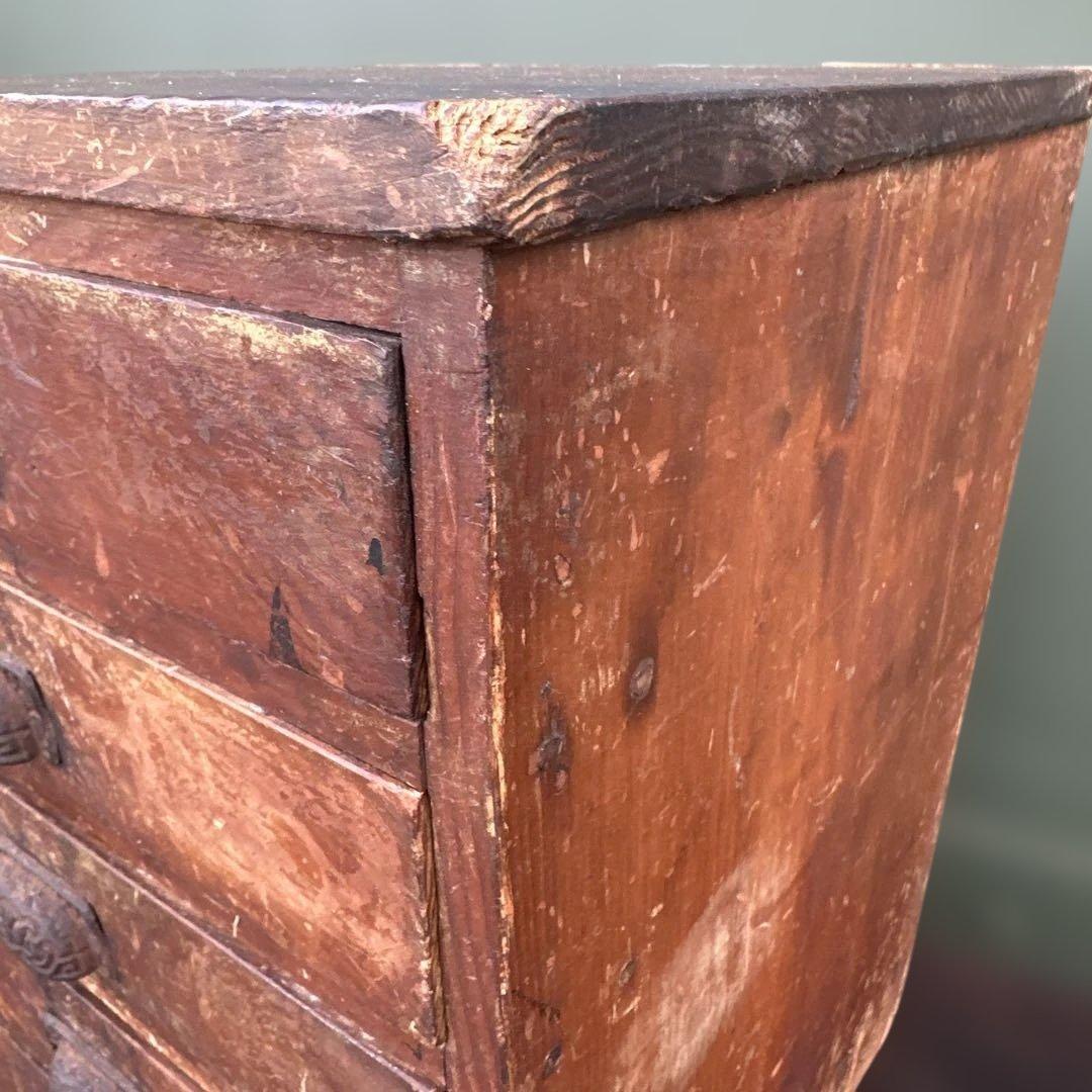 最終お値下げ❣️ヴィンテージ　味ありすぎな木製5段小物　小引き出し　収納