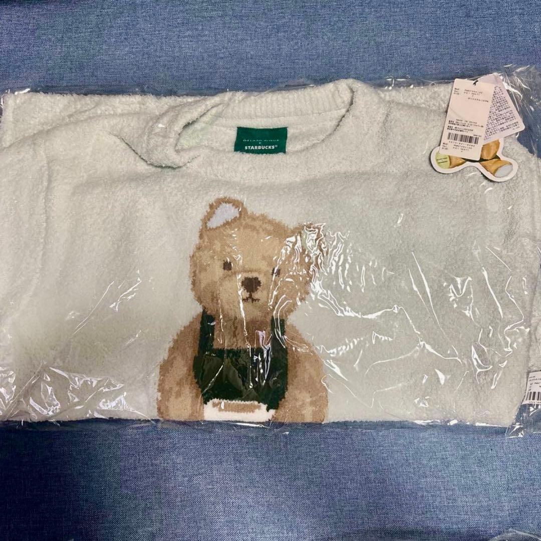 即日配送★新品未使用★ジェラピケ×スタバ ルームウェア上下セット ミントグリーン