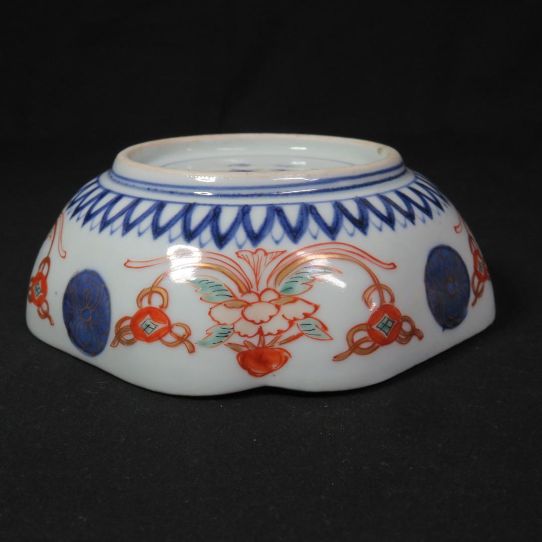 なます皿 変形 角型 色絵 赤絵 染付 古伊万里 江戸 明治 合箱