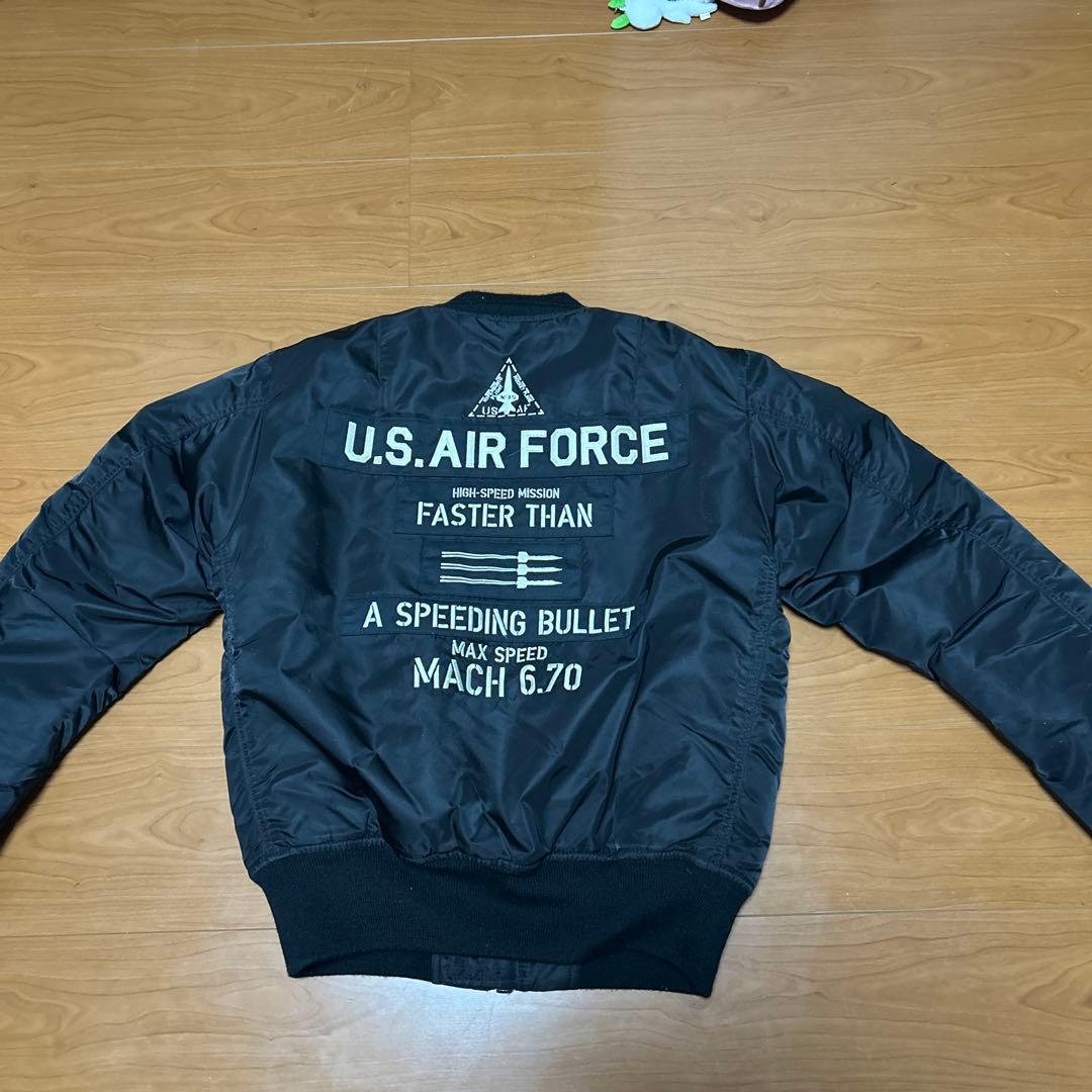 美品 AVIREX Mサイズ.ブラック MA-1 フライトジャケット