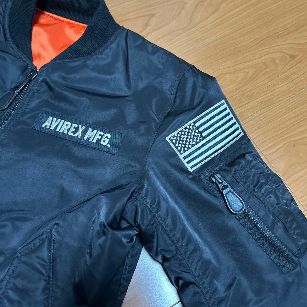 美品 AVIREX Mサイズ.ブラック MA-1 フライトジャケット