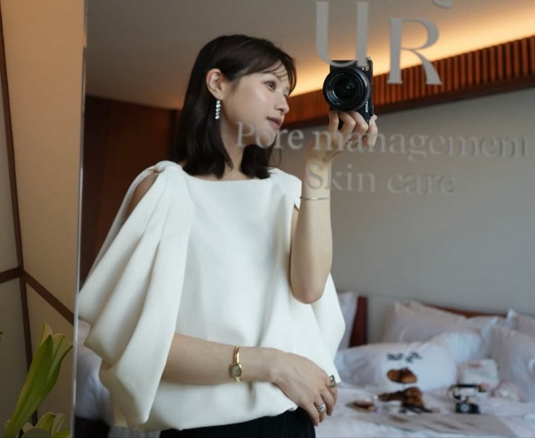 【新品】LAUBE BLANC Drape SleeveBalloonTops