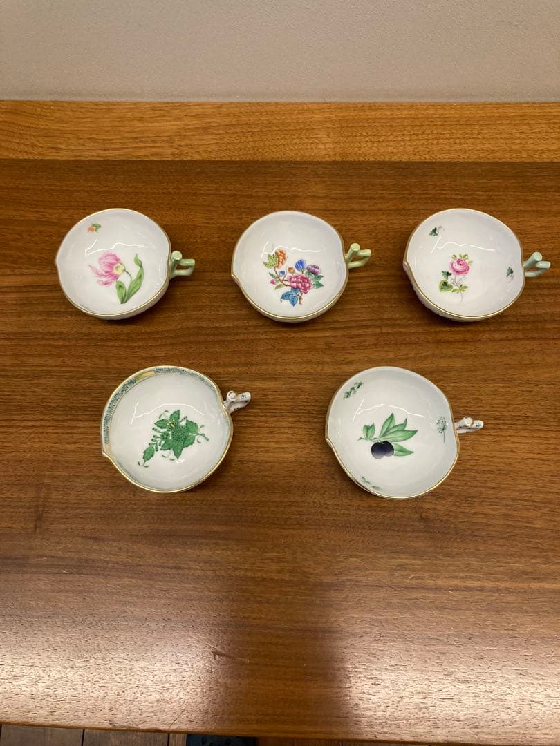 Herend ハンドペイント 花柄 皿 5個セット