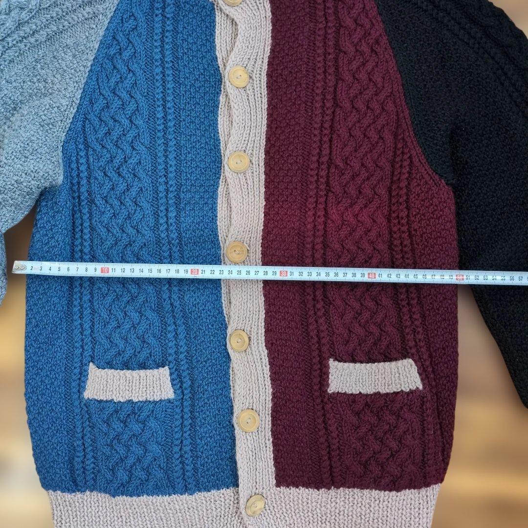 INVERALLAN（インバーアラン）4Aカーディガン　マルチカラー　美品