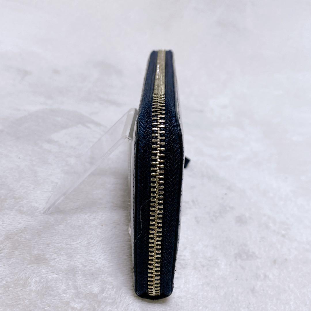 希少　PORTER ポーター　カウンター　長財布　ラウンドジップ　ネイビー　本革