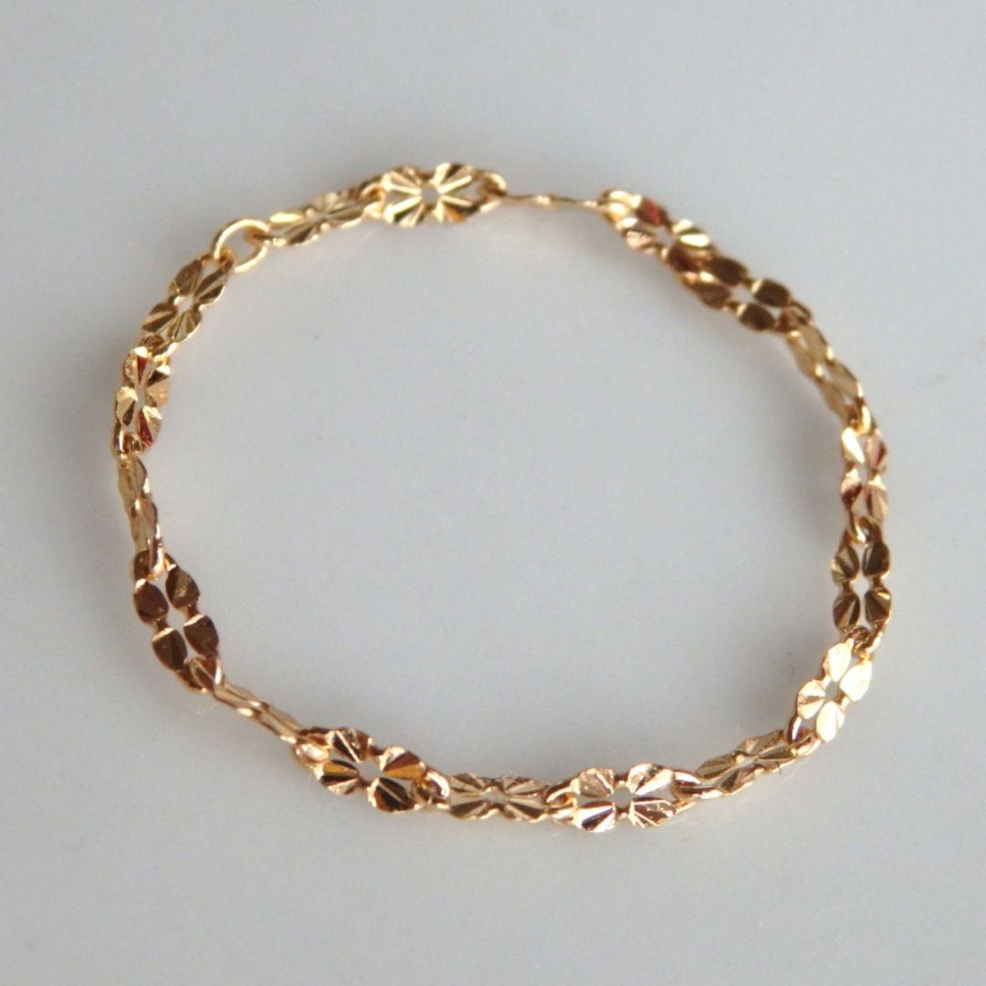 ゆき　k18リング　チェーンリング　クローバーチェーン　つけっぱなし