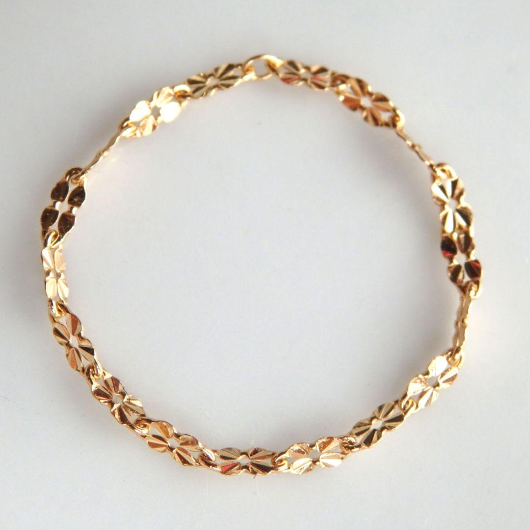 ゆき　k18リング　チェーンリング　クローバーチェーン　つけっぱなし