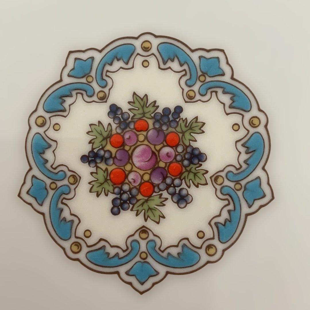 ウェッジウッド　フロレンティーン　ターコイズ　サンドウィッチ　プレート　スクエア