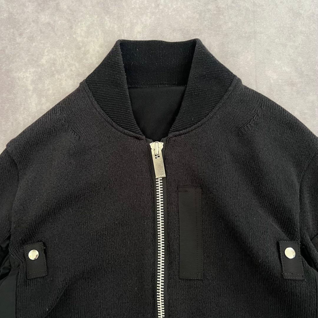 sacai 19AW MA-1 ドッキングジャケット オールブラック 希少