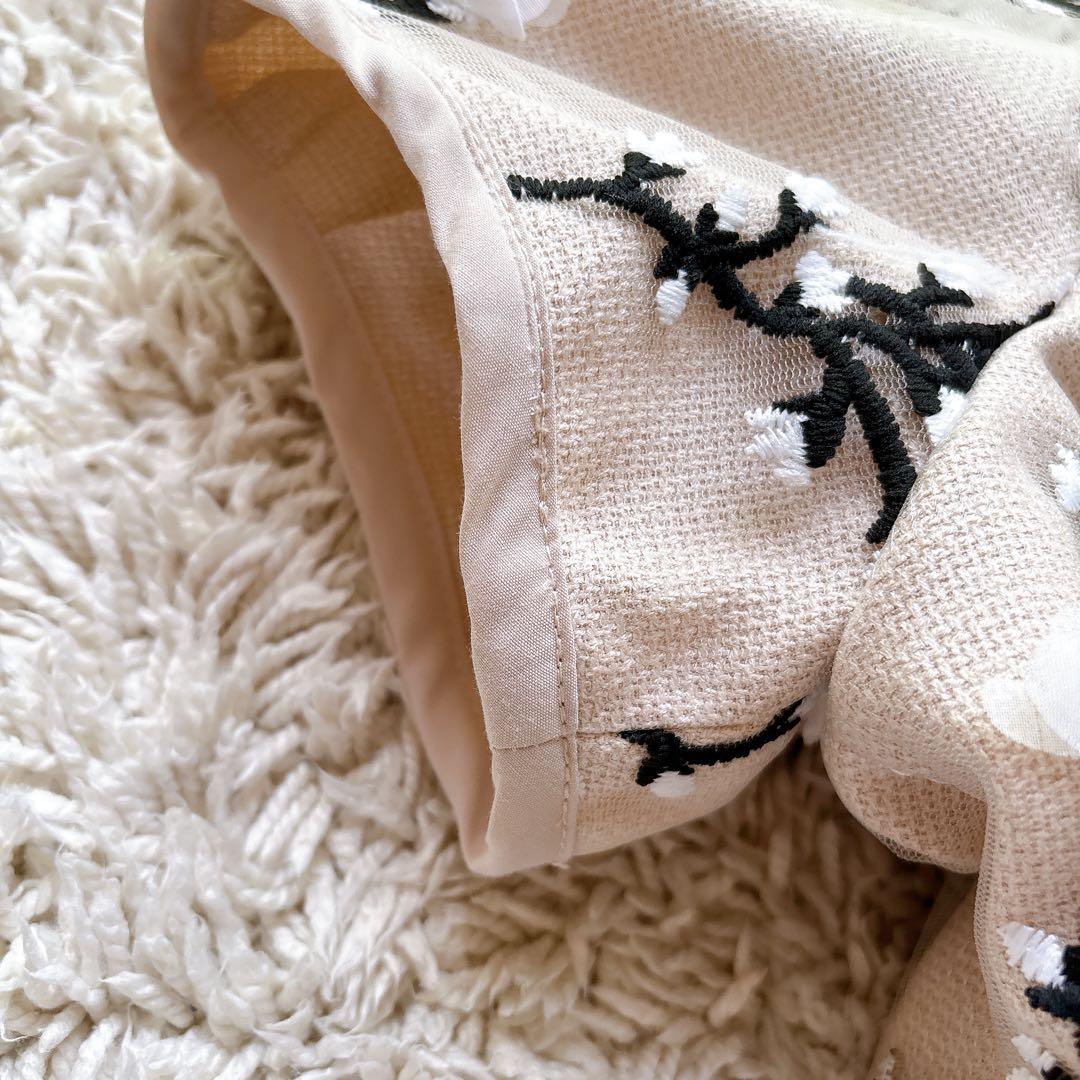 SEVEN TEN セブンテン バイ ミホカワヒト　ツイード　刺繍トップス　M