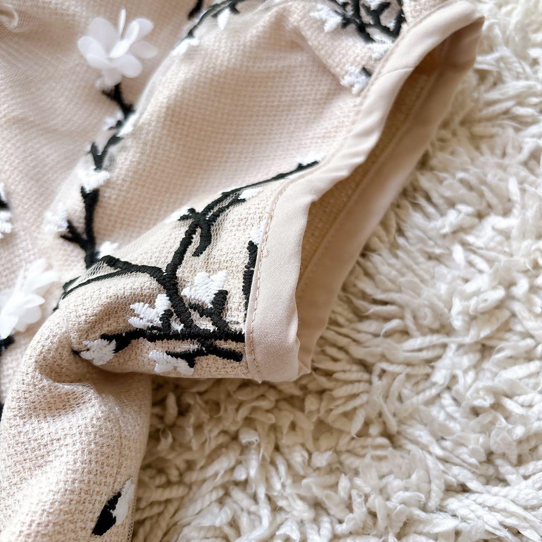 SEVEN TEN セブンテン バイ ミホカワヒト　ツイード　刺繍トップス　M