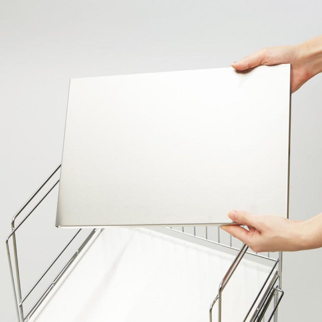 44737 ステンレス棚のスタッキングワゴン 3段