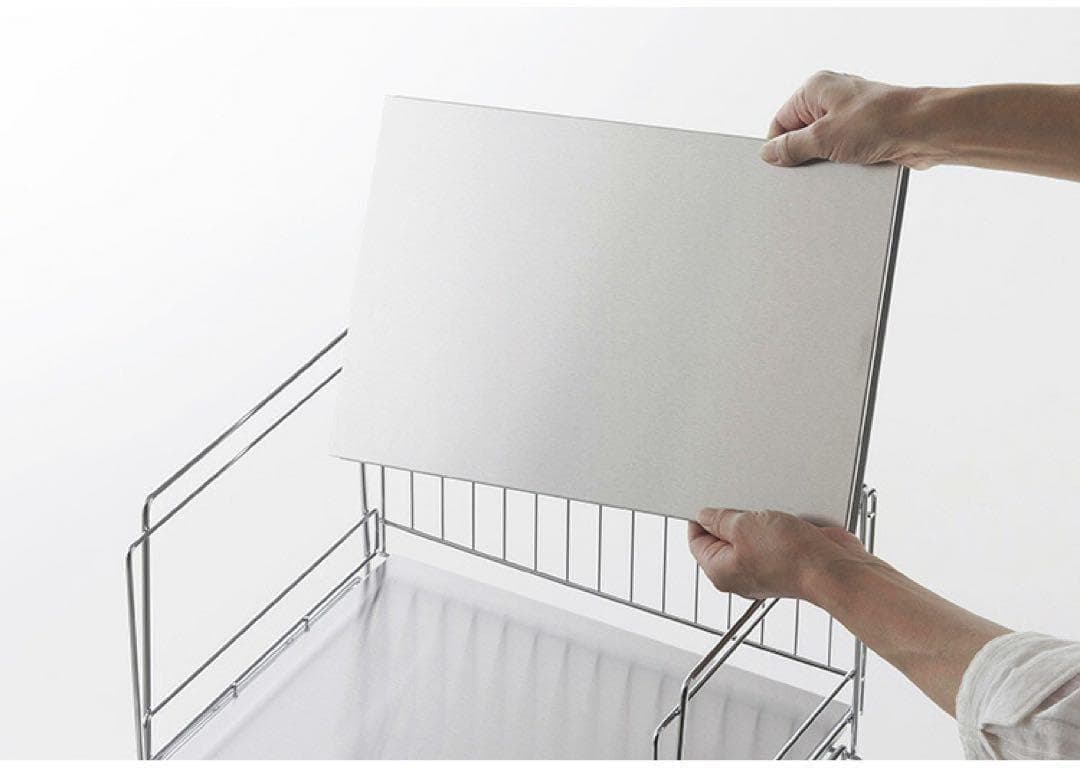 44737 ステンレス棚のスタッキングワゴン 3段