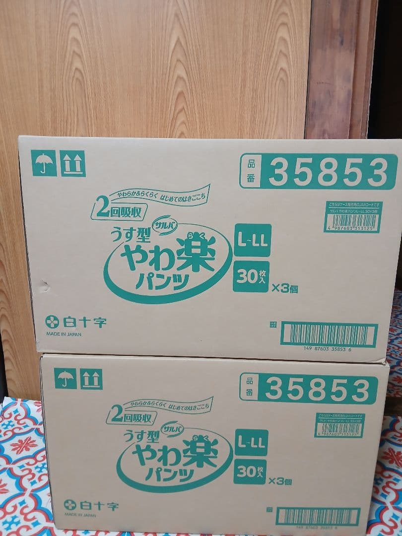 白十字 うす型やわ楽パンツ L-LL 30枚×6パック 180枚　お得パック
