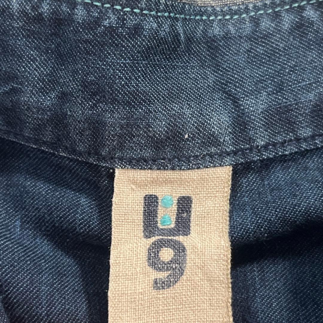 45R 超希少　藍染め オープンカラーシャツ　開襟シャツ　藍染　インディゴ