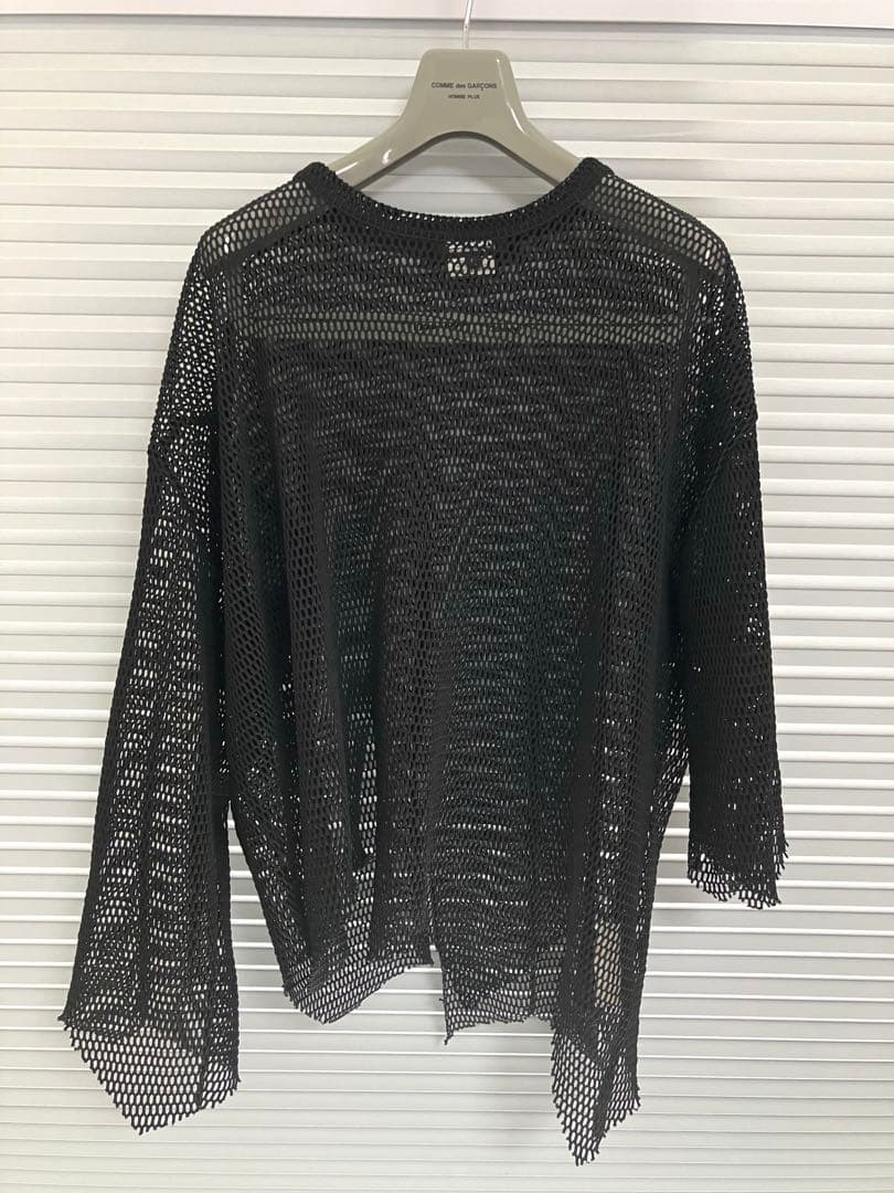 23SS ブラックコムデギャルソン 短冊メッシカットソー