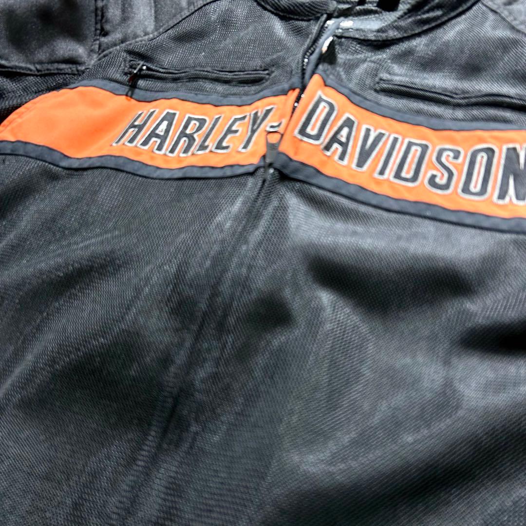 【HARLEY-DAVIDSON】 ライダースジャケット XL 刺繍ロゴ