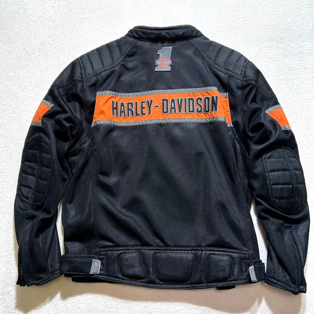 【HARLEY-DAVIDSON】 ライダースジャケット XL 刺繍ロゴ