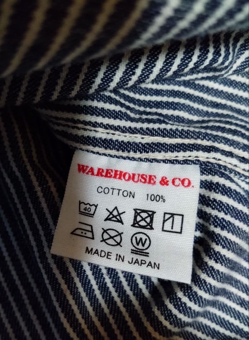 ウエアハウス 42 ヒッコリー ウエスタンシャツ ショートホーン 3038