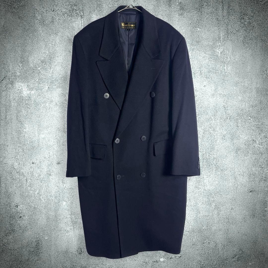 極美品✨ウィンドアーマー カシミヤ100％ ダブルチェスターコート L