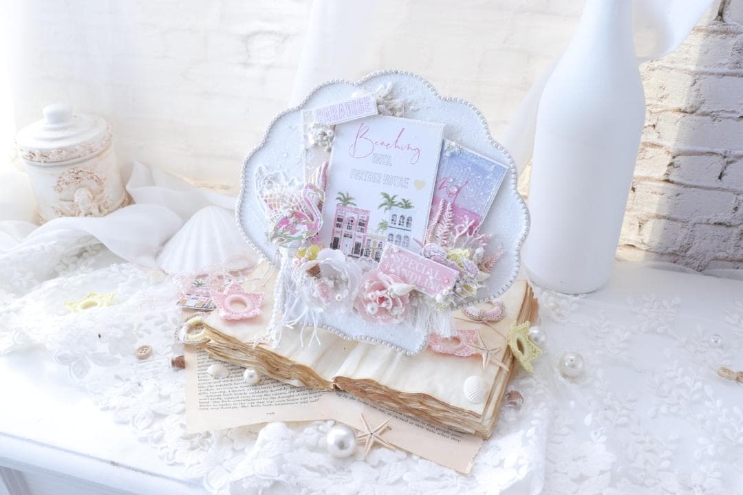 シェル フォトフレーム♡スクラップブッキング