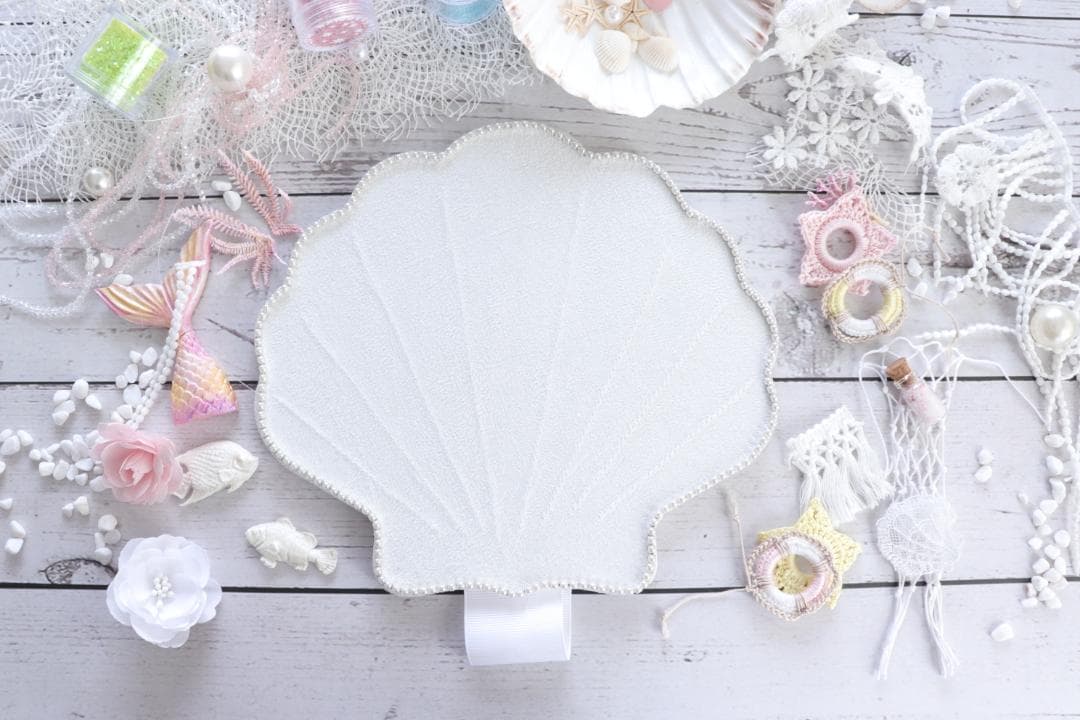 シェル フォトフレーム♡スクラップブッキング