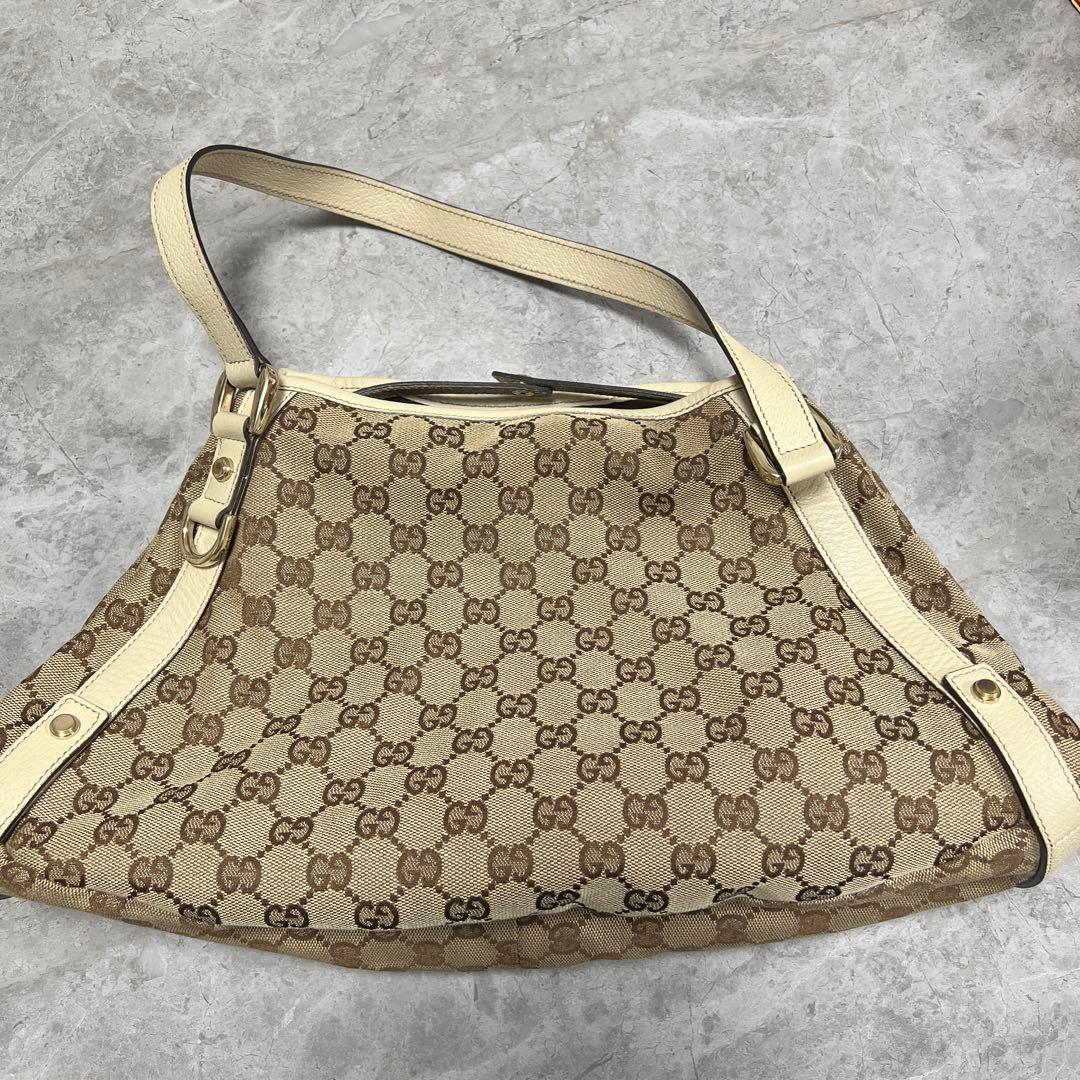 GUCCI ベージュ GGパターン トートバッグ