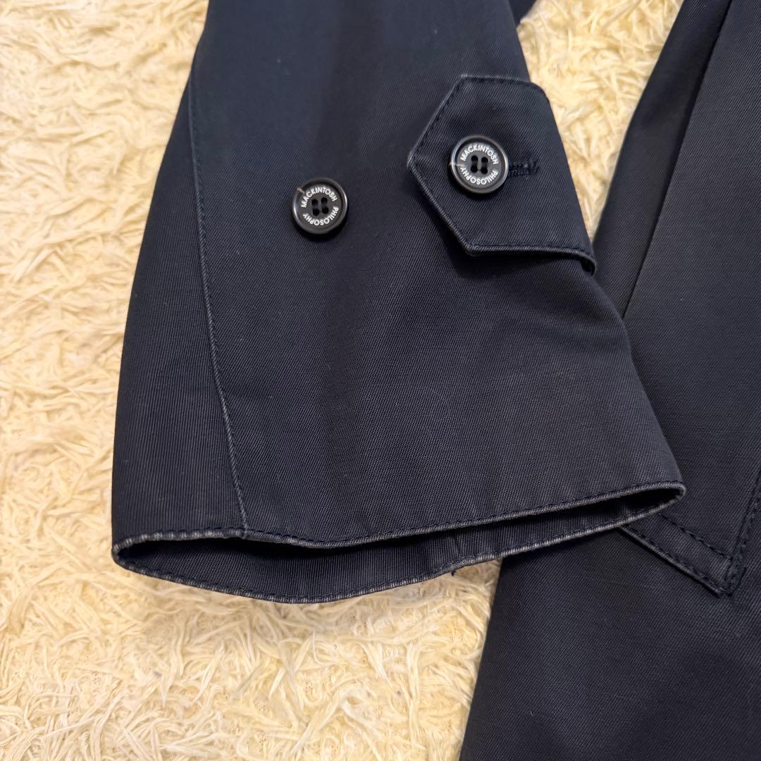マッキントッシュ　ネイビー　ステンカラーコート　ライナー付き　40サイズ　メンズ