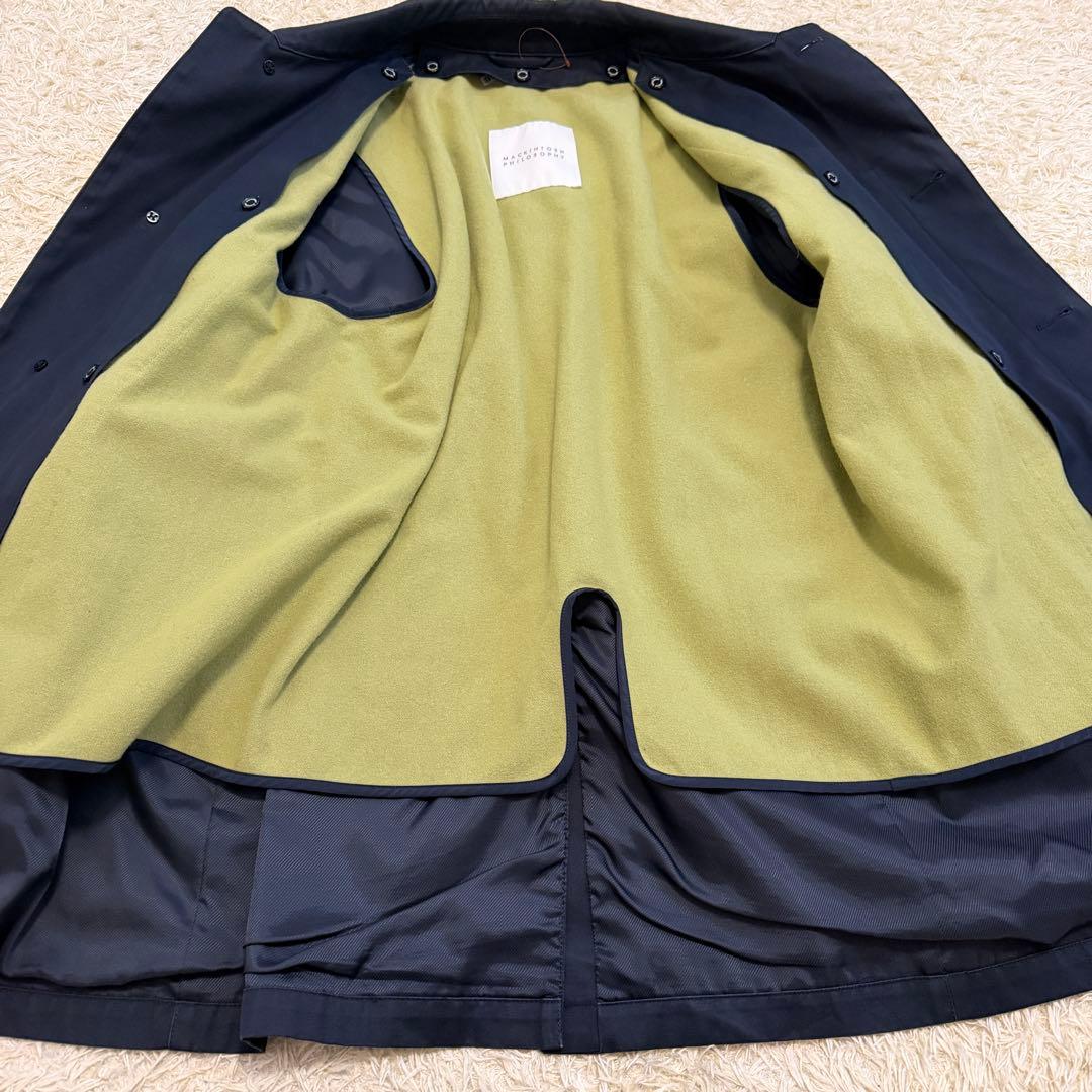 マッキントッシュ　ネイビー　ステンカラーコート　ライナー付き　40サイズ　メンズ